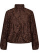 Bombertakki kukkakuvioisella jacquard-kuosilla, Ruskea, Packshot image number 0