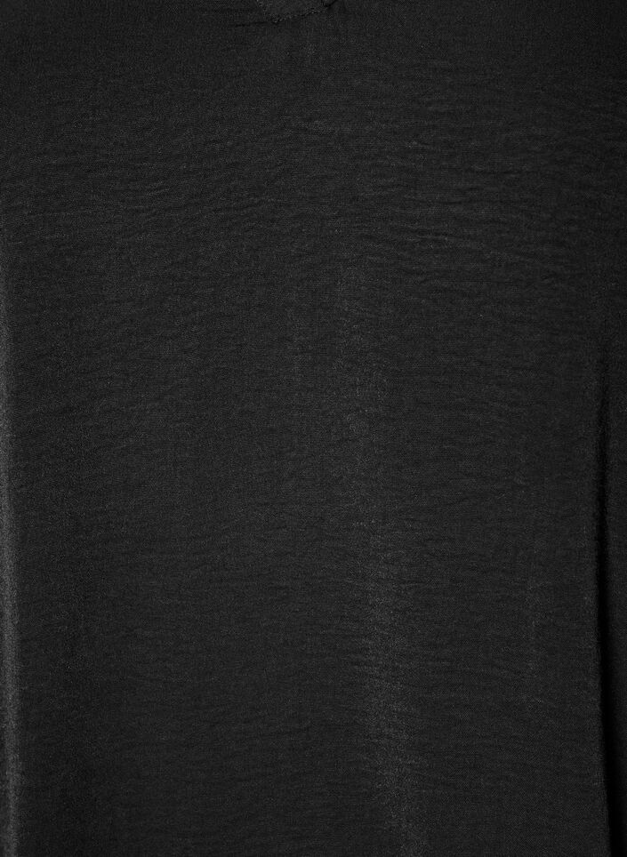 Pusero pitsihihoilla ja pallomaisella muodolla, Musta, Packshot image number 2