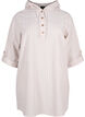 Hupullinen tunika puuvillasta ja pellavasta, Wh. Sandshell Stripe, Packshot image number 0