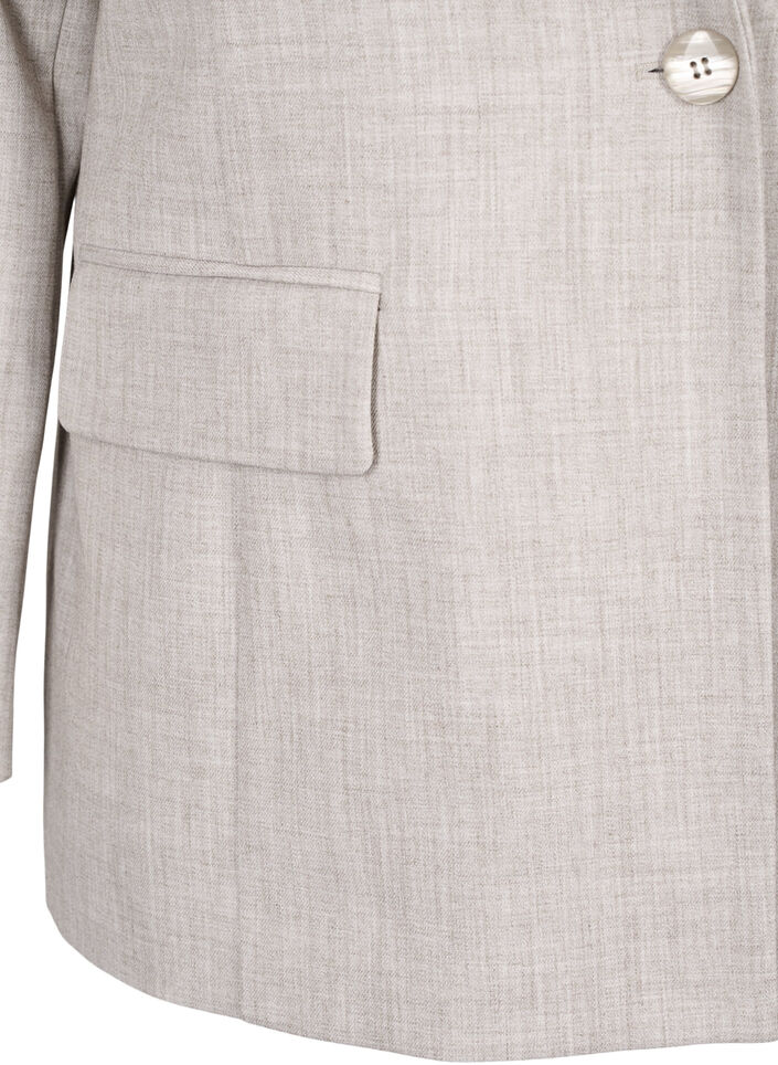 Meleerattu bleiseri nappikiinnityksellä, String, Packshot image number 3