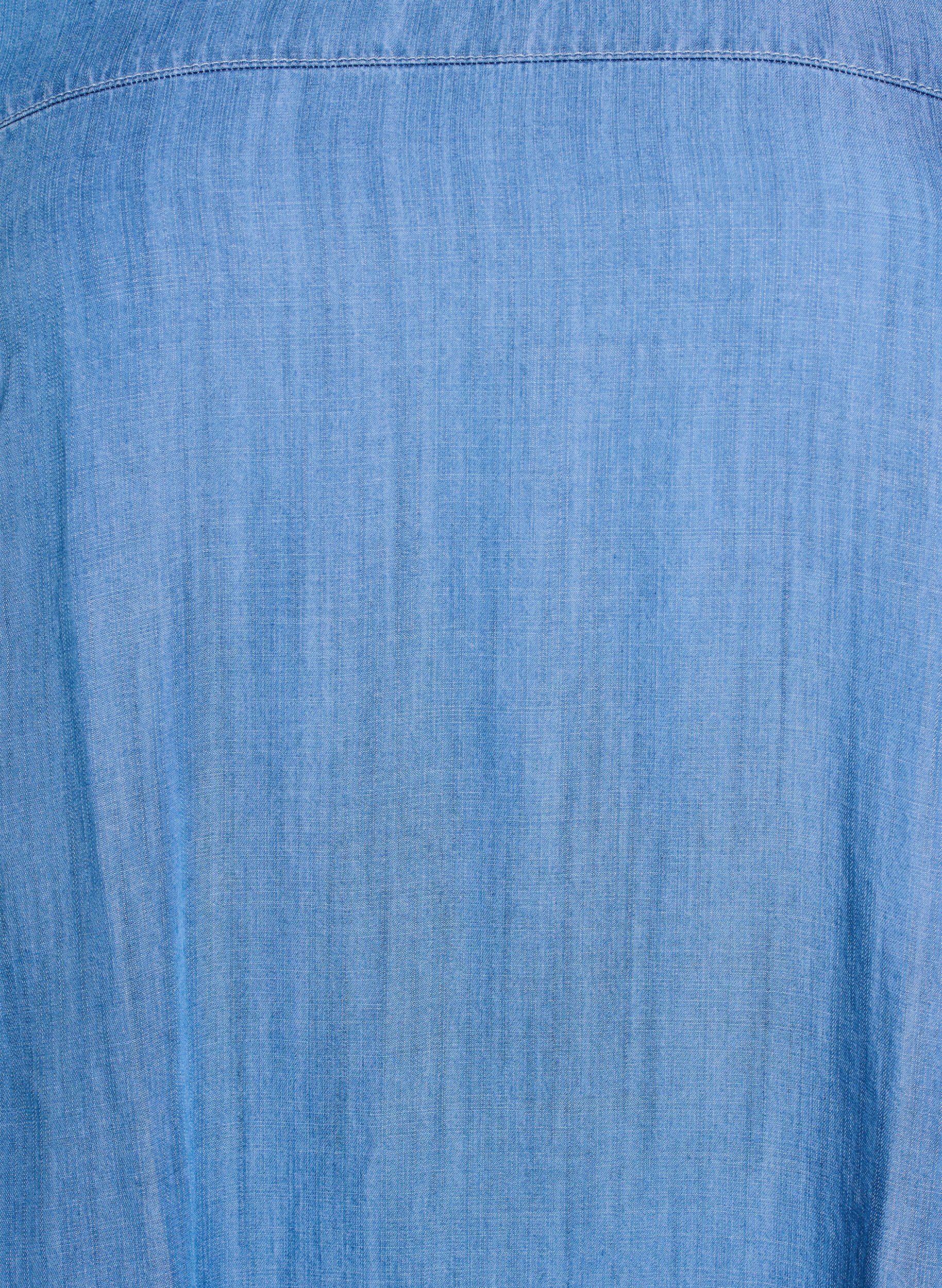 Zizzi Lyocell -denimist&auml; valmistettu lyhyt mekko pallomaisella istuvuudella, Sininen, Packshot image number 2