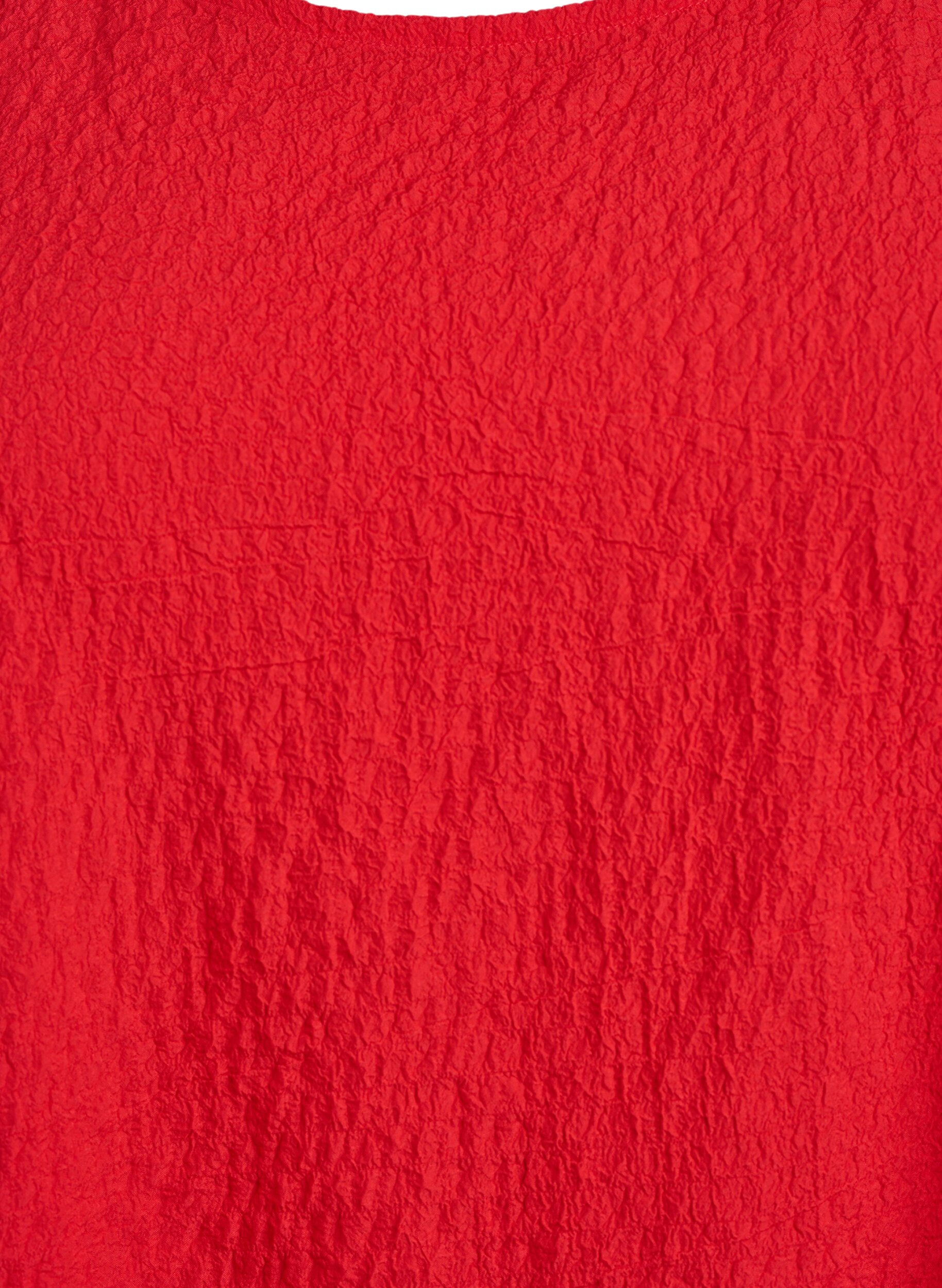 ZizziHihaton toppi pintakuvioidusta materiaalista, Punainen, Packshot image number 2