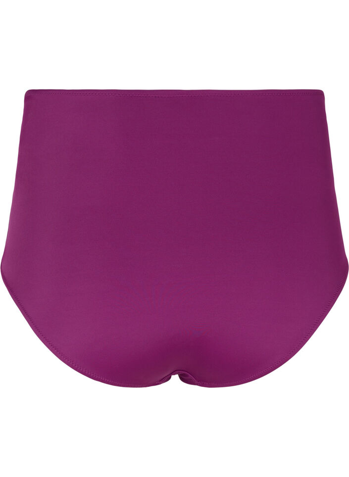 Korkeavyötäröinen bikinialaosa rypytyksellä, Dark Purple, Packshot image number 1