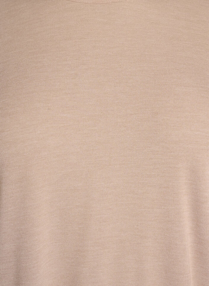 Jersey -pusero 3/4-hihoilla, Beige, Packshot image number 2