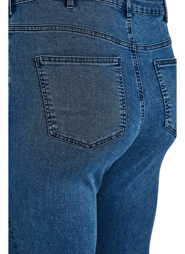 Amy korkea vy&ouml;t&auml;r&ouml;iset super slim fit -farkut, Sininen, Packshot image number 3