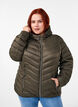Kevyt takki hupulla, Vihre&auml;, Model image number 0