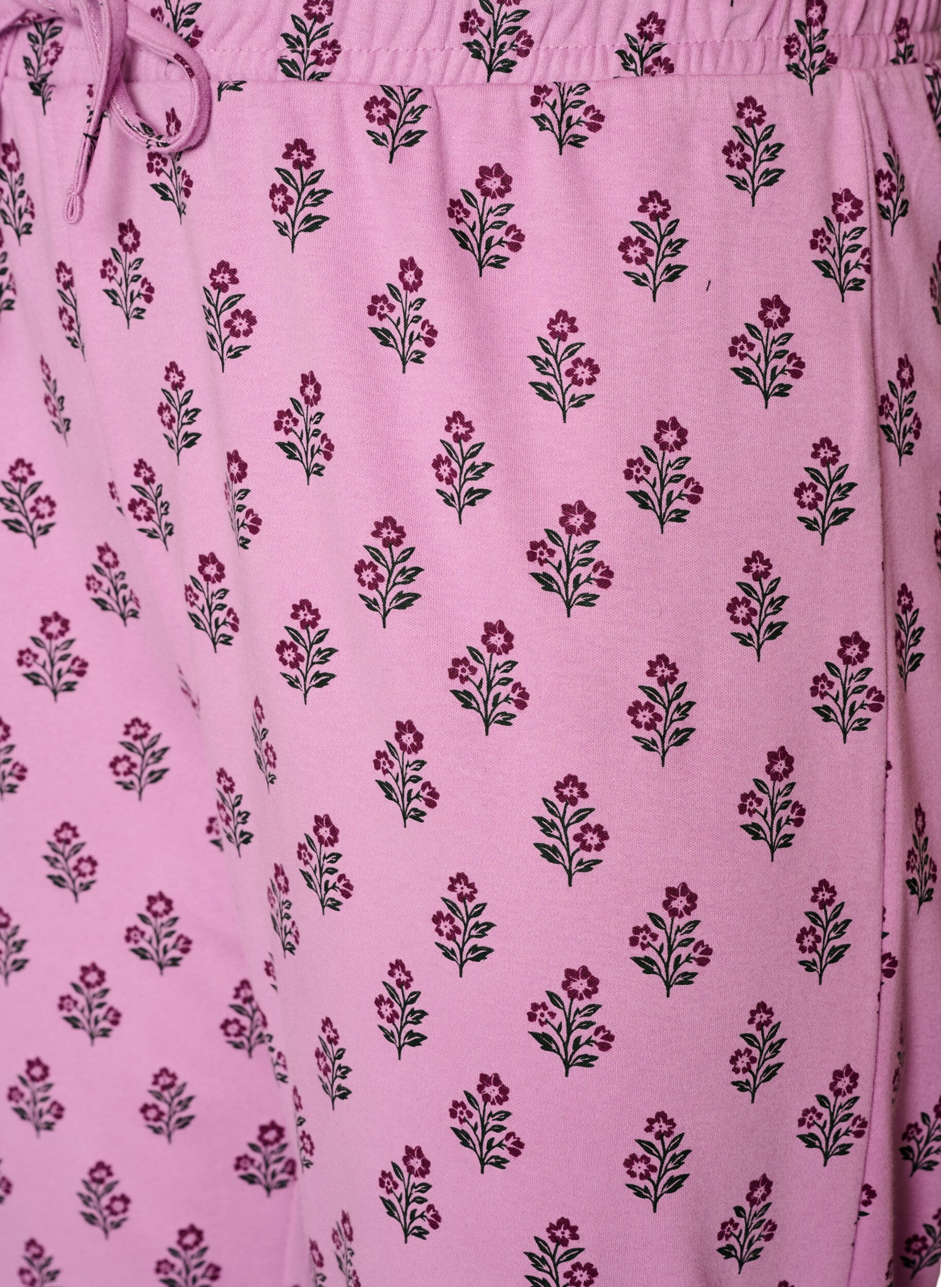 ZizziPuuvillapjama -housut korkealla vy&ouml;t&auml;r&ouml;ll&auml;, Vaaleanpunainen, Packshot image number 2