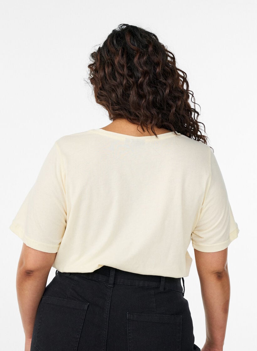 FLASH - T-paita printill&auml;, Keltainen, Model image number 2