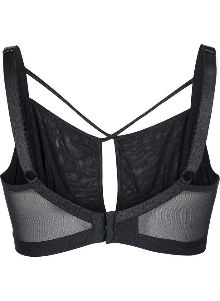Mesh-rintaliivit nauhalla, Black, Packshot image number 1