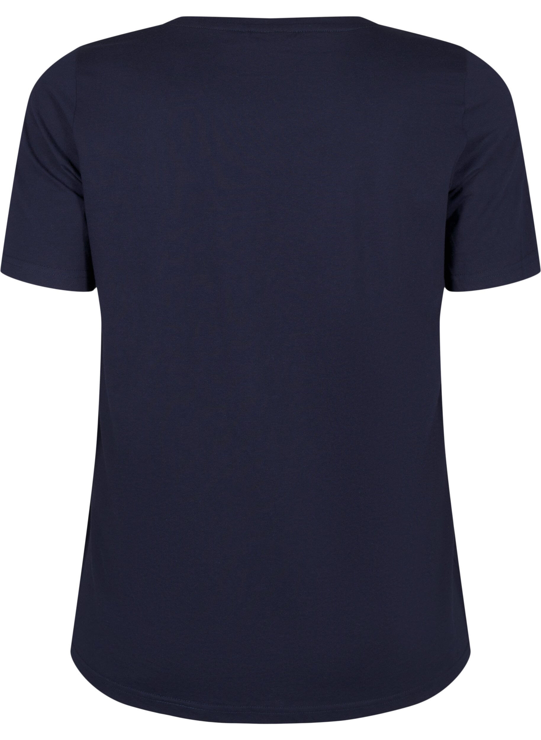 Zizzi FLASH &ndash; kuviollinen t-paita, Navy B. Silver Faith, Packshot image number 1