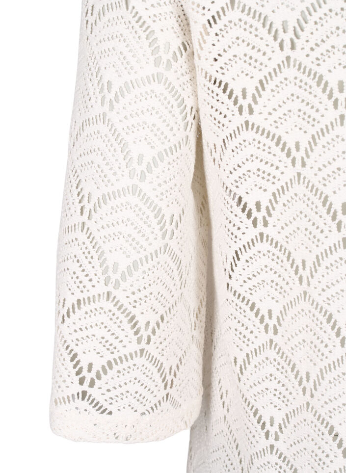 Virkattu Pusero, jossa 3/4-hihat, Sandshell, Packshot image number 3