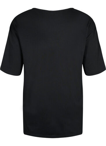 Puuvillainen oversize t-paita painatuksella, Black GOOD, Packshot image number 1