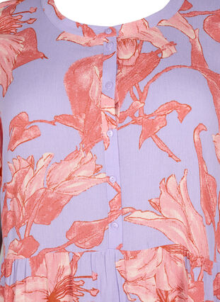 Lyhythihainen viskoosimekko a-mallissa, Lavender Flower, Packshot image number 2