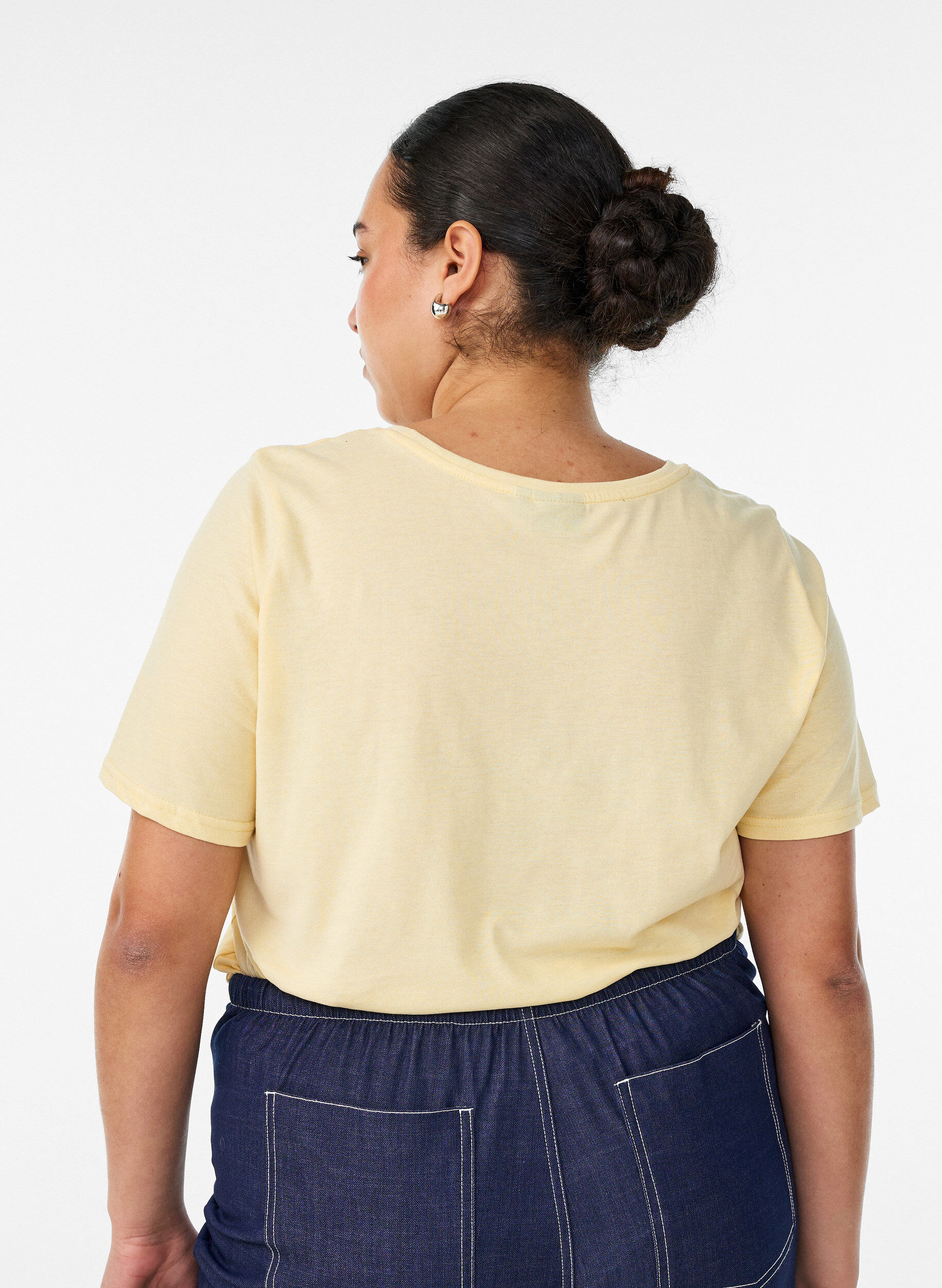 ZizziT-paita printill&auml;, Keltainen, Model image number 2