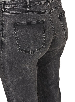 Kropatut mom jeans-farkut korkealla vyötäröllä, Black acid washed, Packshot image number 3