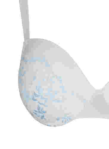 Kaarituelliset rintaliivit pitsillä, Tofu w. blue, Packshot image number 2
