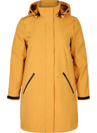 Pitkä hupullinen softshell-takki, Spruce Yellow