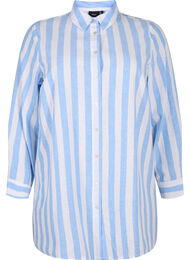 Pitkä paita pellavasta ja puuvillasta, Blue White Stripe