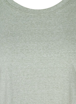 Meleerattu puuvillainen t-paita, Chinois Green Mel., Packshot image number 2
