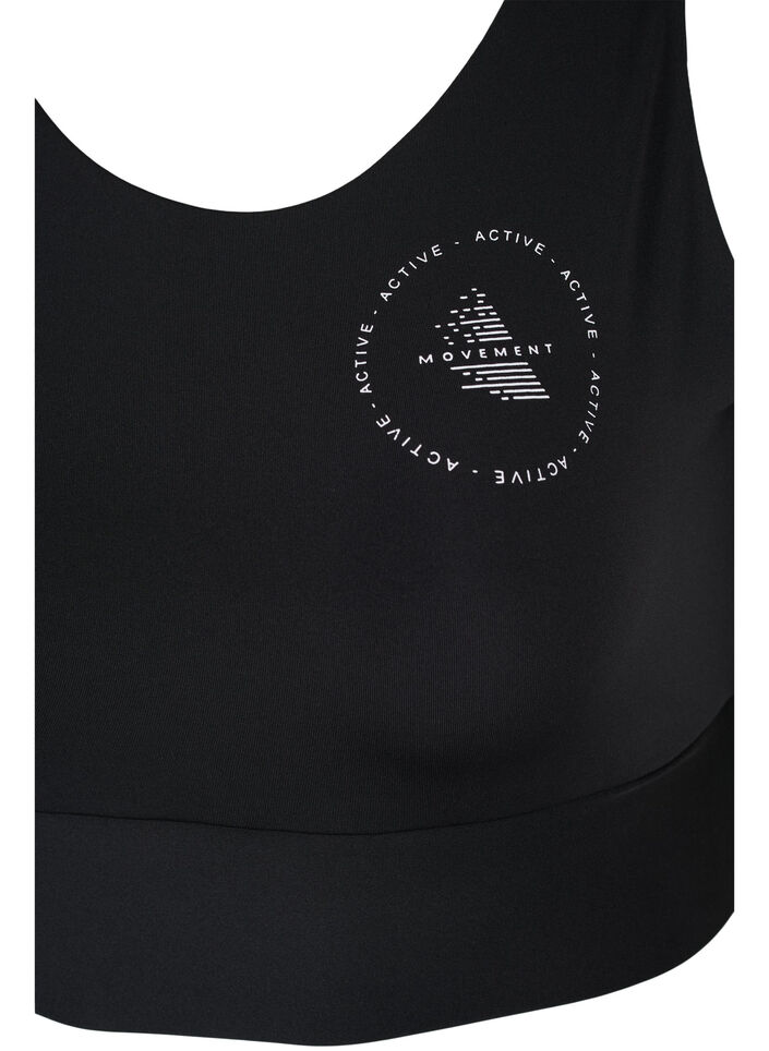 CORE, MID SUPPORT SPORTS BRA - Urheilurintaliivit, Black, Packshot image number 2