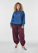 Denimpaita pallomaisella istuvuudella, Sininen, Model image number 1