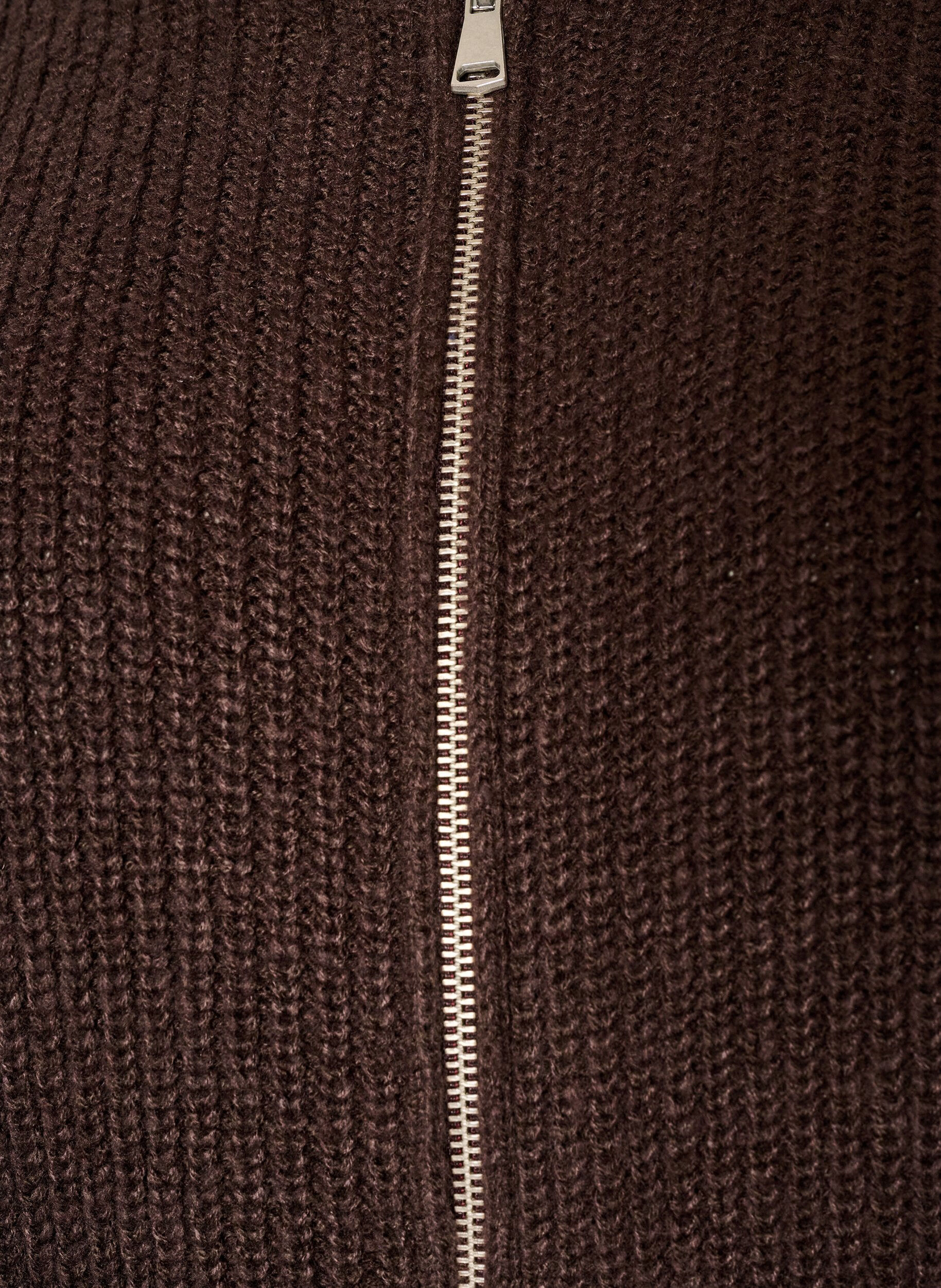 ZizziNeuletakki vetoketjulla, Ruskea, Packshot image number 2