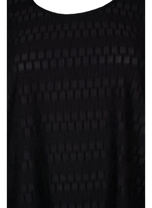 Kuvioitu pusero 3/4-hihoilla, Black, Packshot image number 2