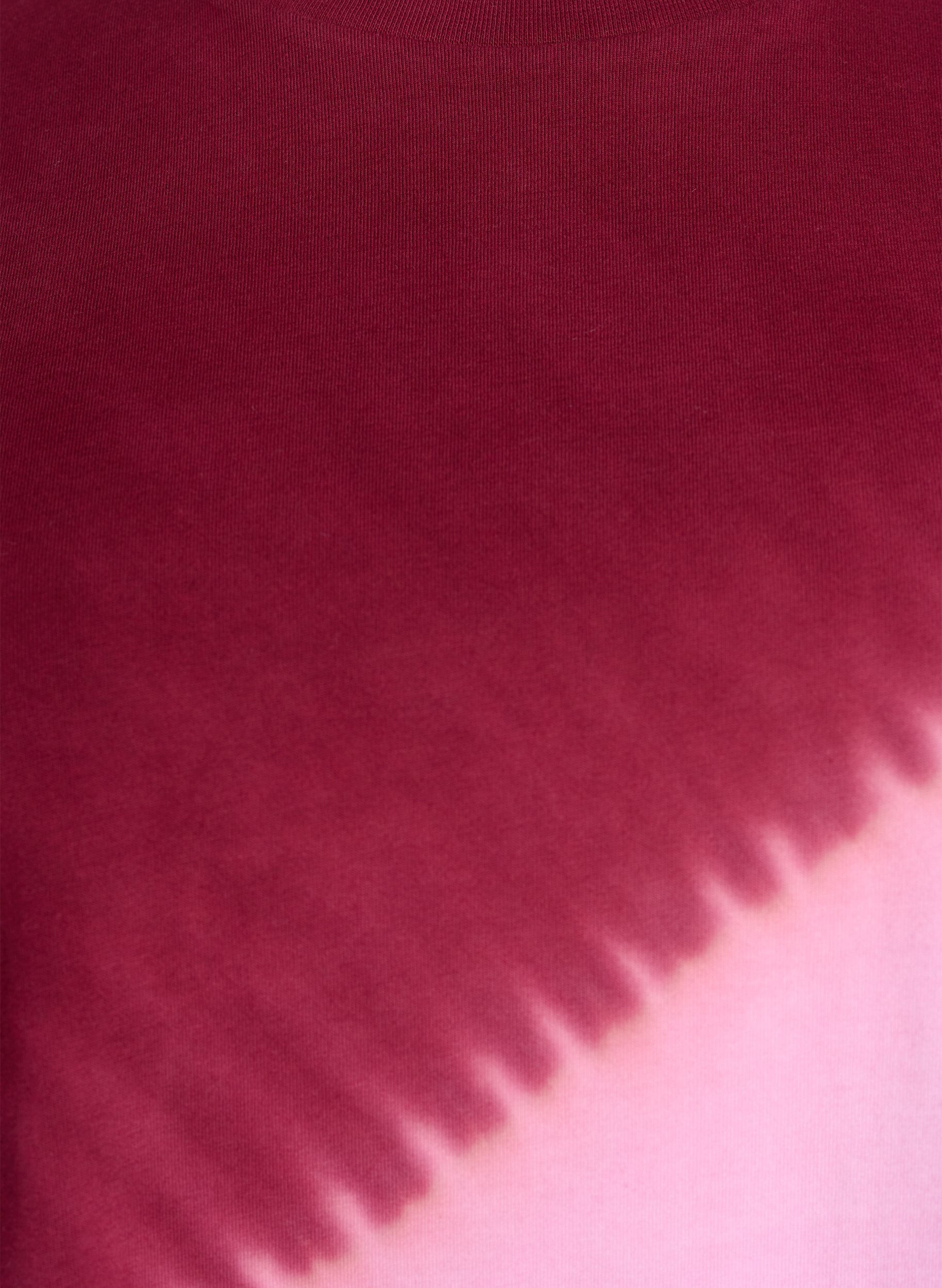 Zizzi Liukuv&auml;rj&auml;tty luomupuuvillainen T-paita, Punainen, Packshot image number 2