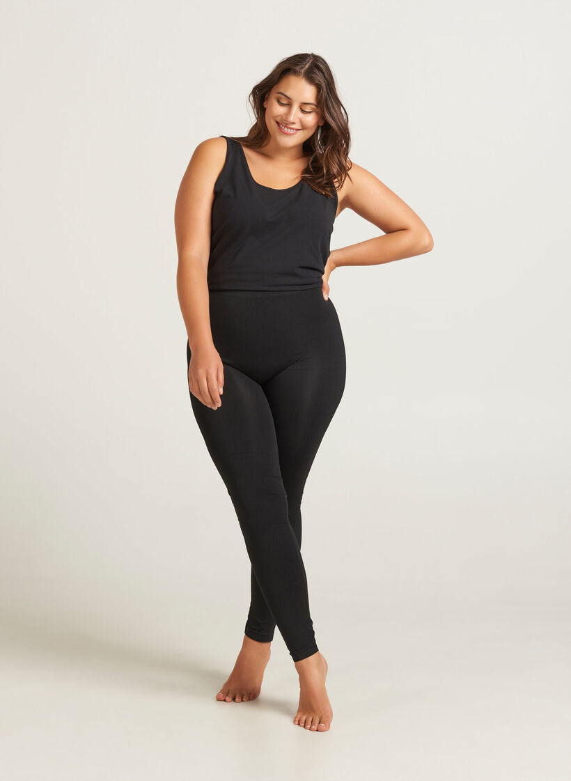 Saumattomat leggingsit, Black, Model image number 0