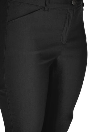 Kropatut ja hieman kiiltävät housut , Black, Packshot image number 2