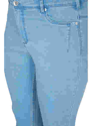 Kropatut Amy-farkut vetoketjulla, Light blue denim, Packshot image number 2