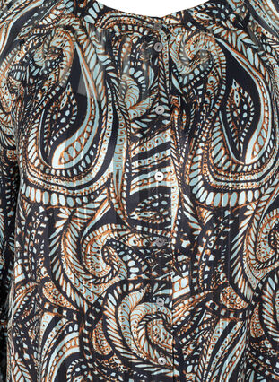 Pitkä paita paisley-kuosilla ja lurexilla , Black Paisley, Packshot image number 2