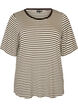T-paita TENCEL&trade; Lyocellista ja raidoilla, Ruskea, Packshot image number 0