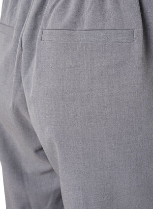 Harmaat meleeratut housut joustavalla vyötäröllä, Medium Grey Melange, Packshot image number 3