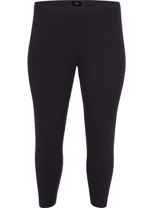Basic leggingsit 3/4 pituudella, Black, Packshot image number 0
