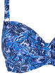 Kaarituelliset bikiniyl&auml;osa kuosilla, Sininen, Packshot image number 2