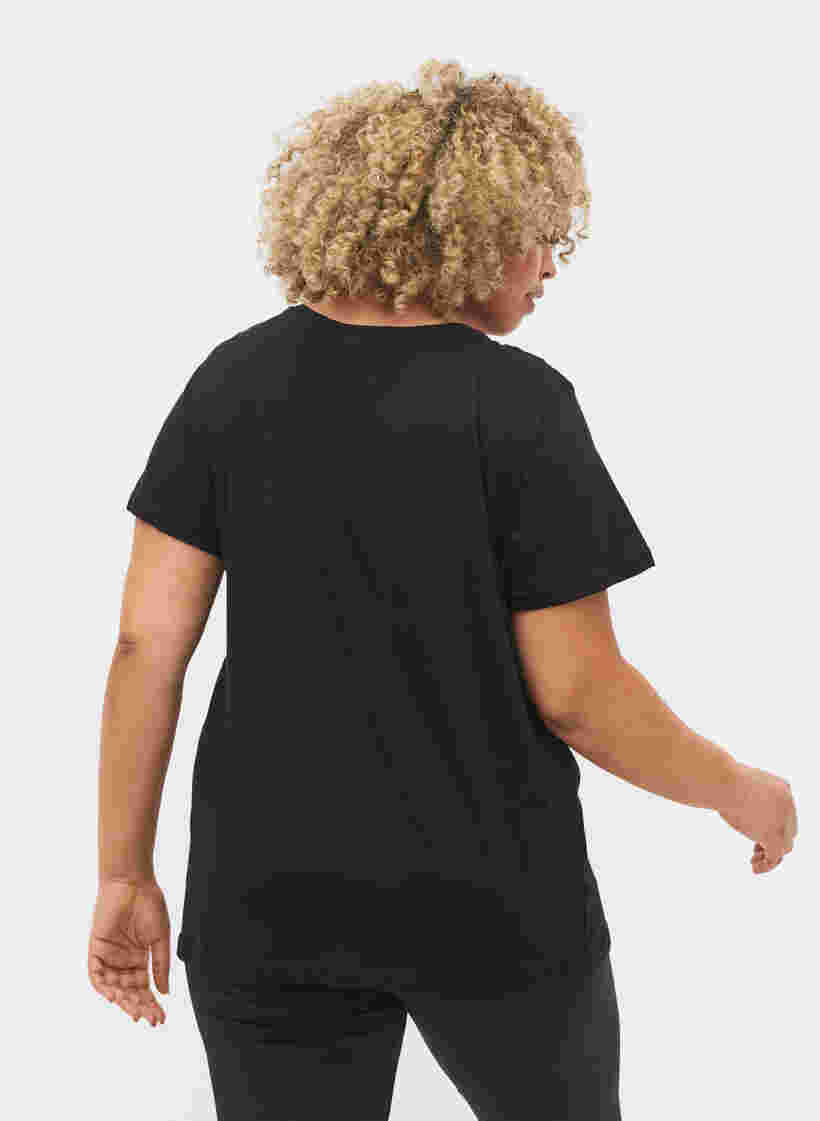 T-paita printillä treeniin , Black gold foil logo, Model image number 1