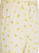 Pyjamahousut pehme&auml;st&auml; jersey-materiaalista, korkea vy&ouml;t&auml;r&ouml; ja hedelm&auml;kuosi, Keltainen, Packshot image number 2