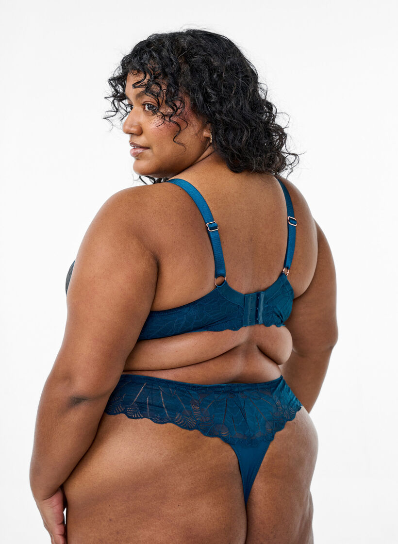 Pitsirintaliivit muotoilluilla kupeilla, Sininen, Model image number 2