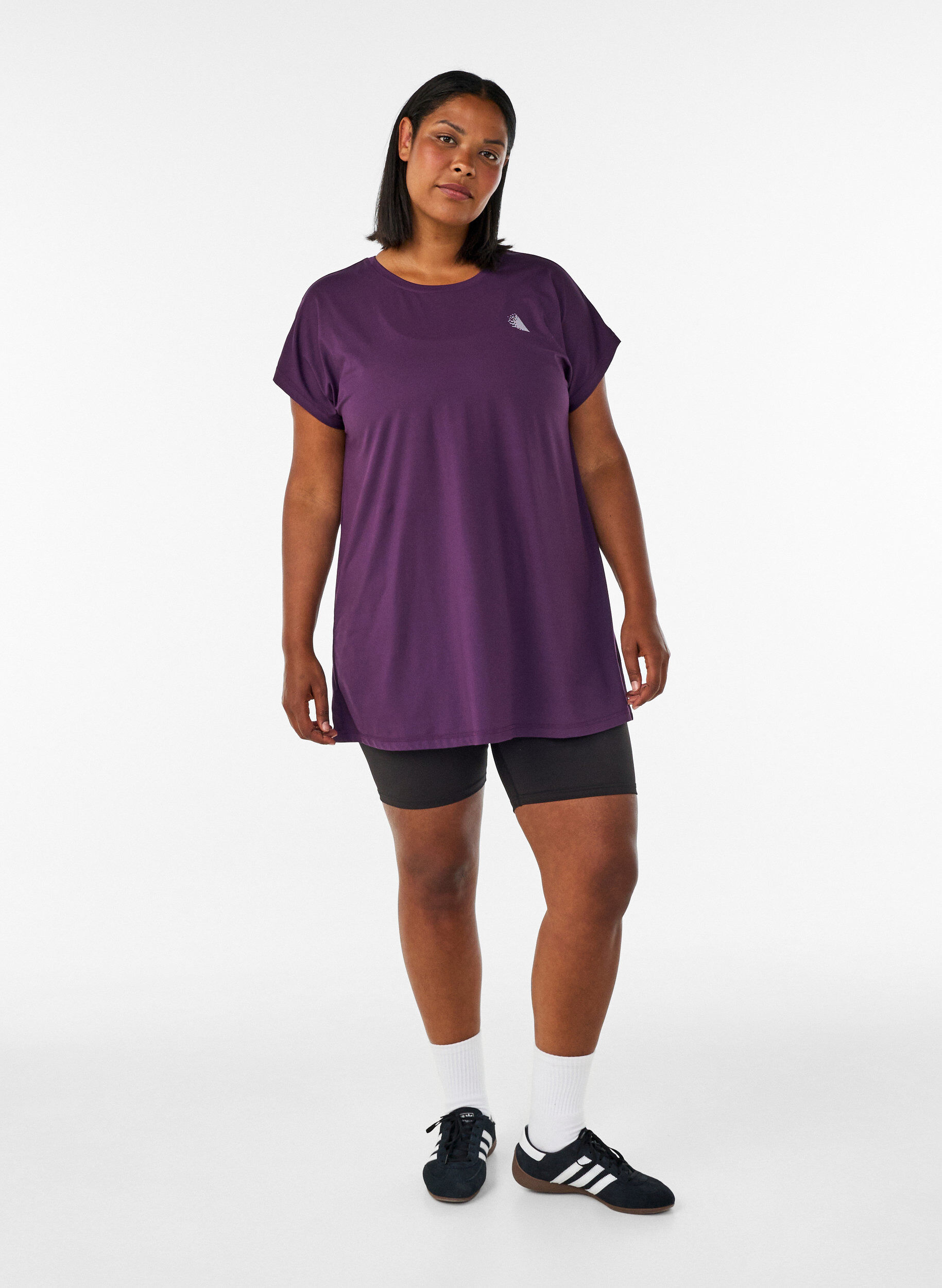 ZizziPitk&auml; treeni-T-paita, Violetti, Model image number 1