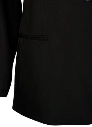 FLASH – Yksinkertainen bleiseri napilla, Black, Packshot image number 3