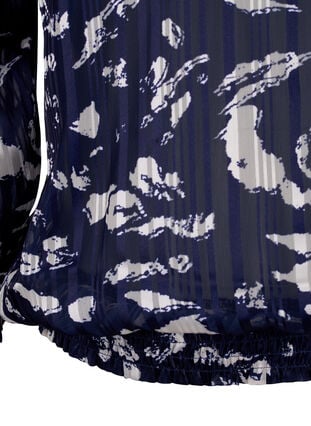 Kuosillinen pusero rypytyksellä, Blue Leaf AOP, Packshot image number 3