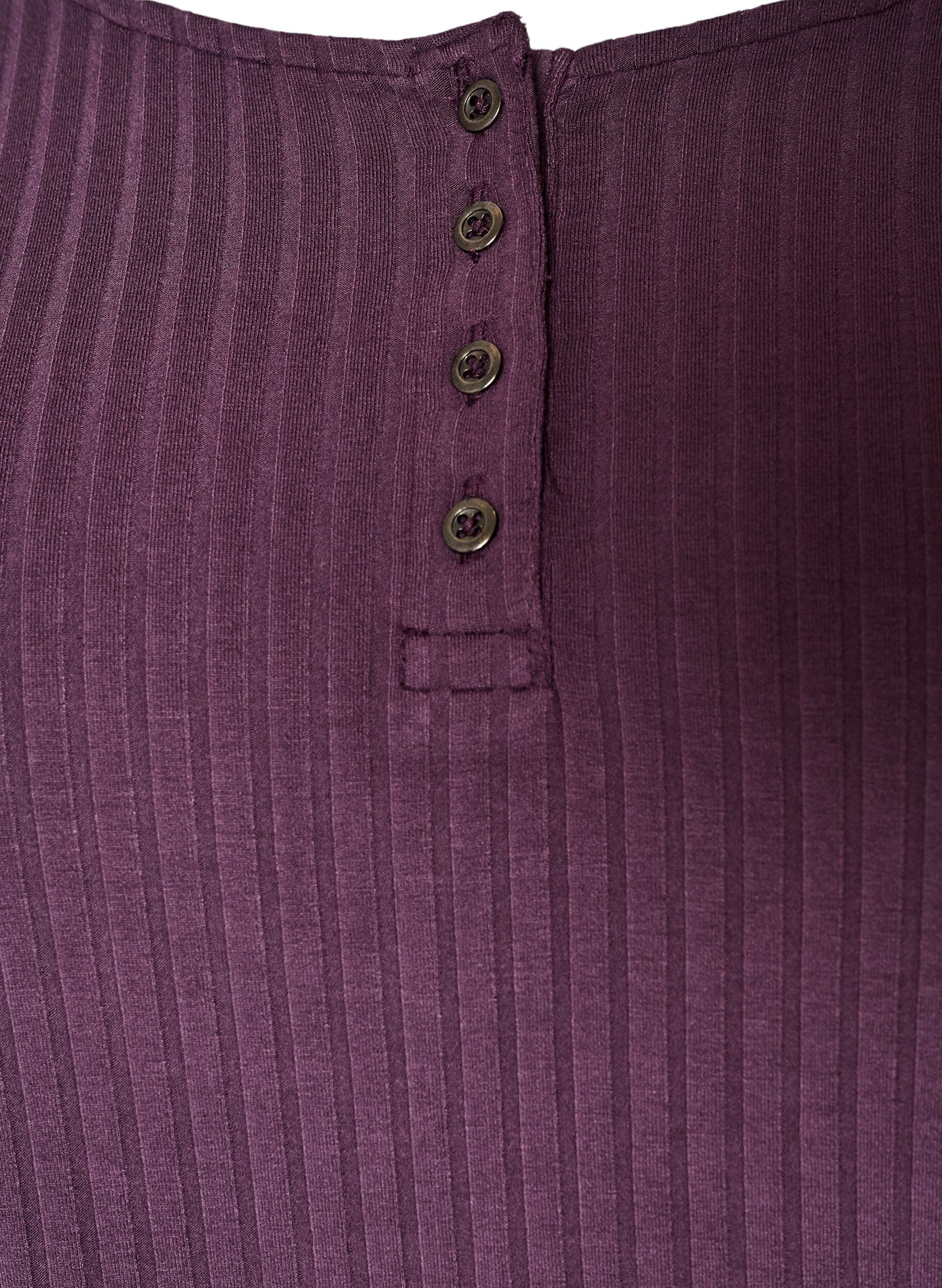 ZizziY&ouml;paita viskoositrikoosta ribatulla pinnalla, Violetti, Packshot image number 2