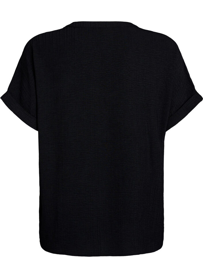 Rento pusero lyhyill&auml; hihoilla, Musta, Packshot image number 1