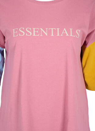 T.paita 2/4-hihoilla ja kontrastiväreillä, Pink Blocking, Packshot image number 2