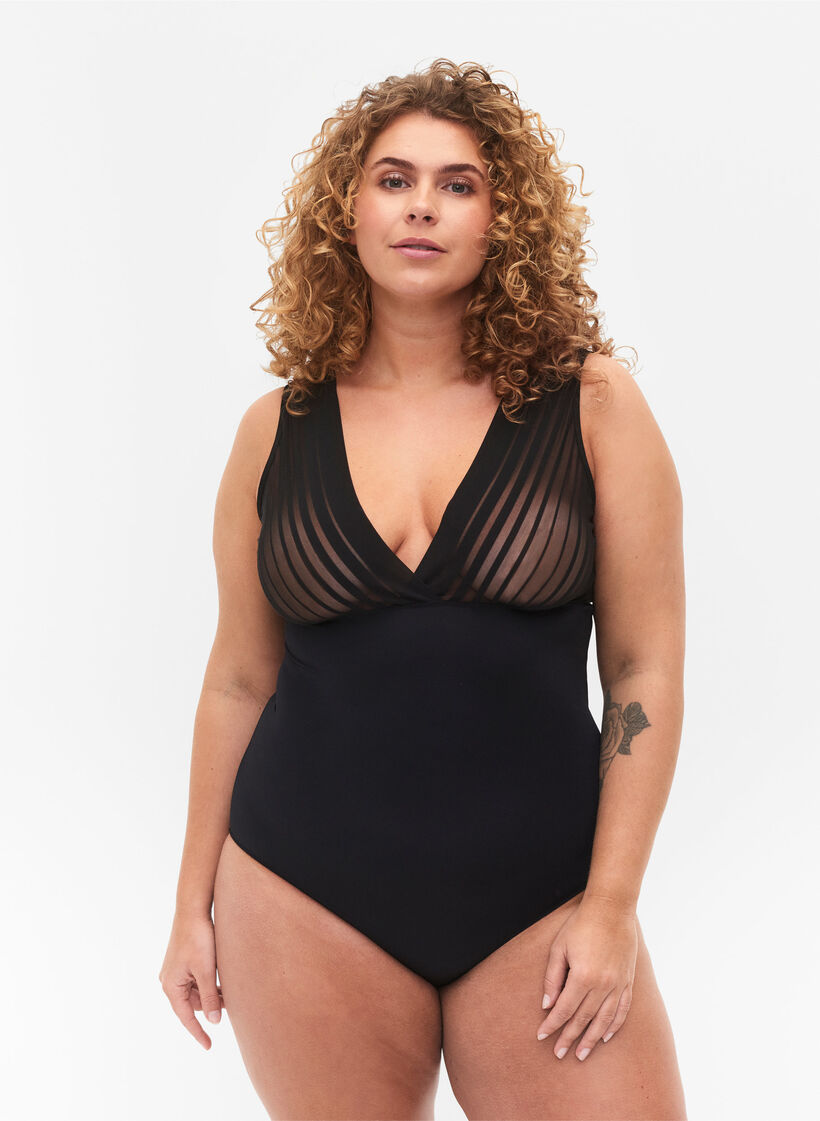 Body mesh-kankaalla, Black, Model image number 0