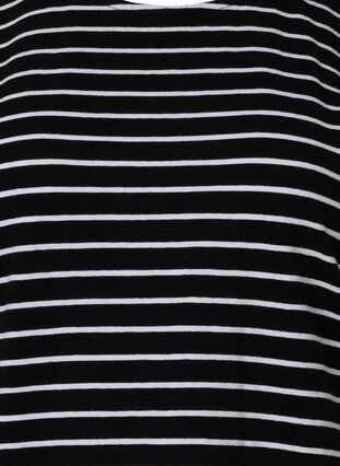 Raidallinen t-paita puuvillaa, Black W. Stripe, Packshot image number 2
