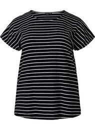 Raidallinen t-paita puuvillaa, Black W. Stripe
