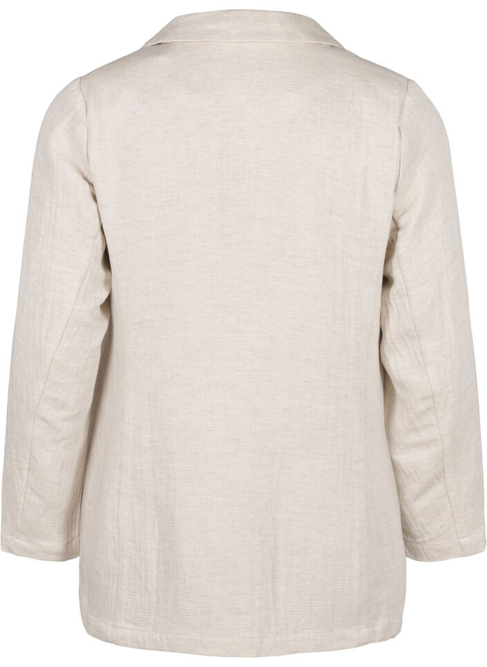 Bleiseri pellavaisesta materiaalisekoitteesta, Rainy Day, Packshot image number 1