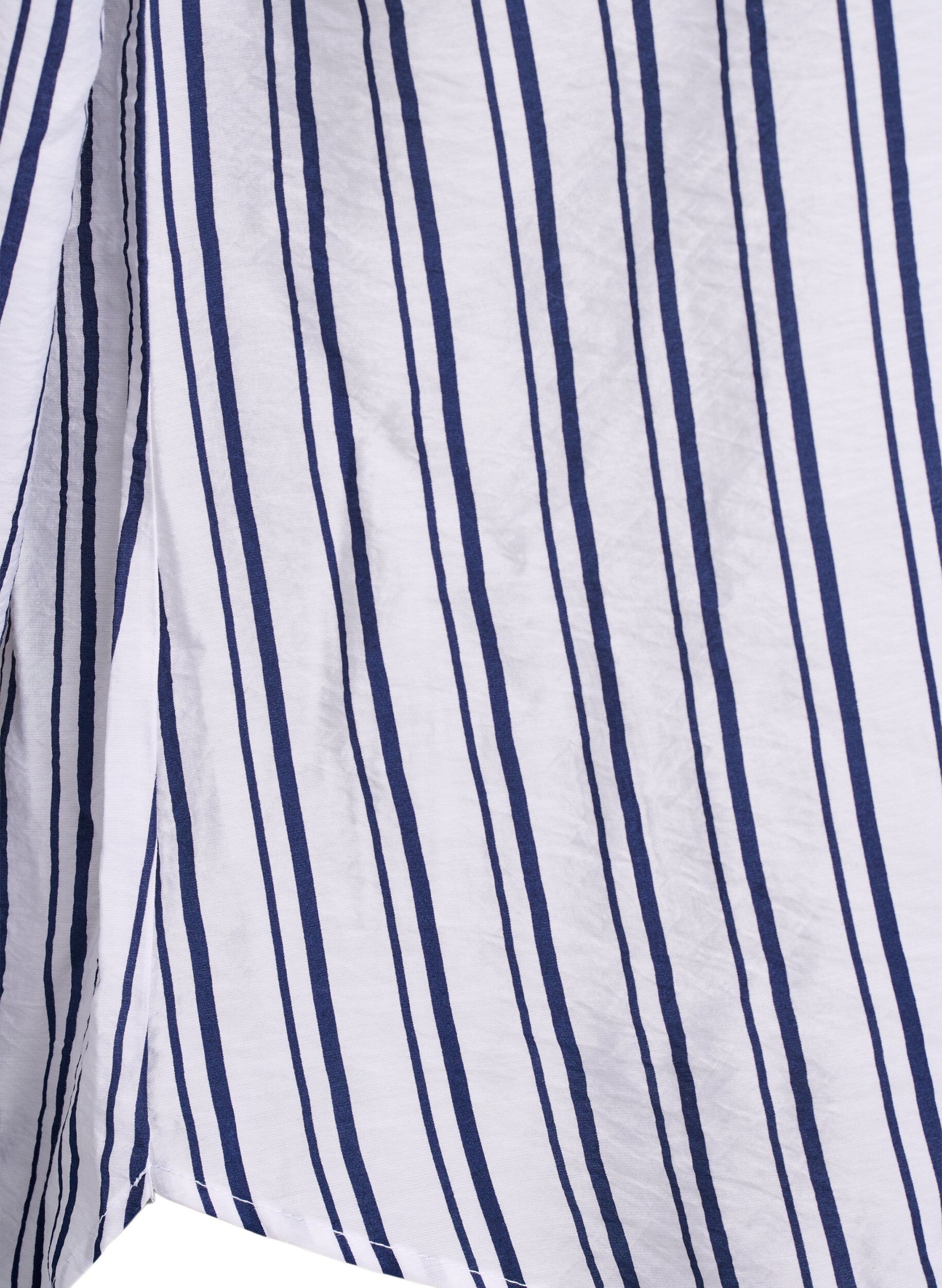 Zizzi FLASH - Raidallinen paitapusero V-kaula-aukolla, Valkoinen, Packshot image number 3